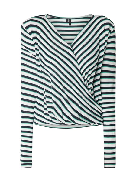 VERO-MODA Vokuhila Shirt mit Streifenmuster in Grün online kaufen