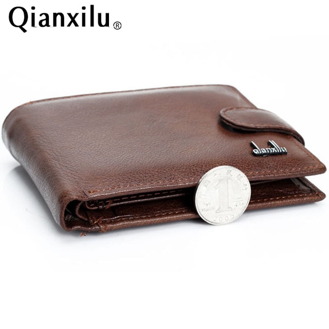 wallet men 100% genuine leather wallets men real leather purse with