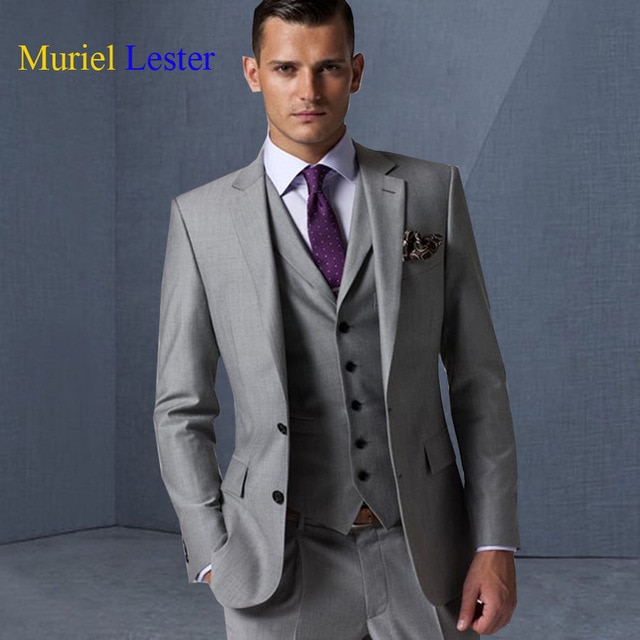 ML 10 latest coat pant designs Grey/black/Red men wedding suit slim