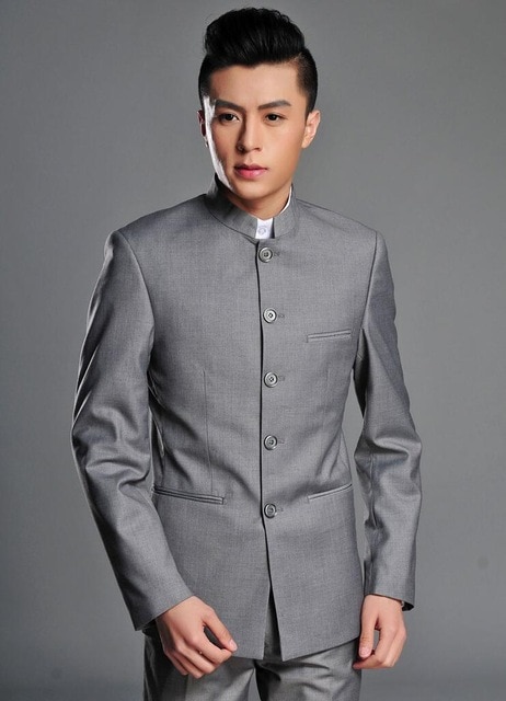 Blazer men formal dress latest coat designs chinese tunic suit men