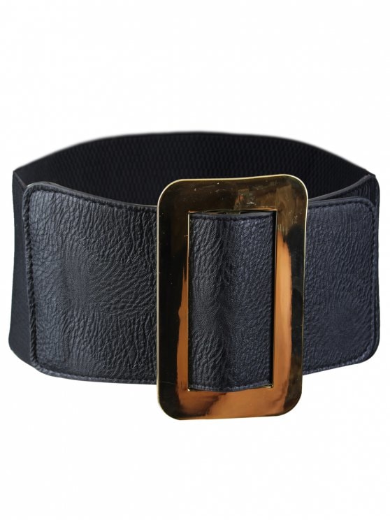 19% OFF] 2019 Vintage Metallic Buckle Faux Leather Wide Waist Belt