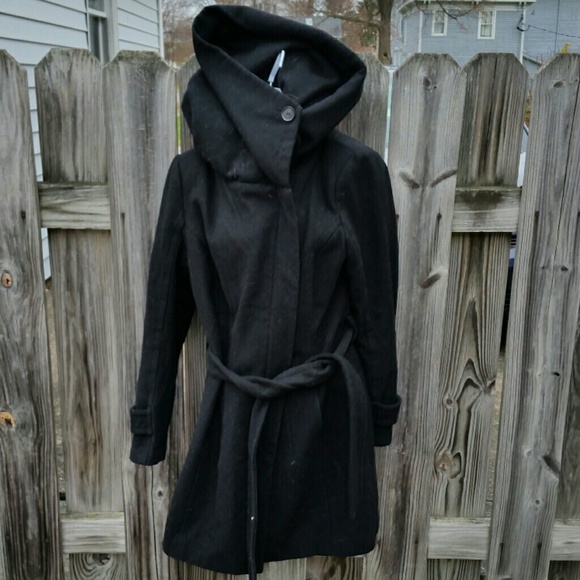 Zara Jackets & Coats | Black Oversized Hood Winter Coat | Poshmark