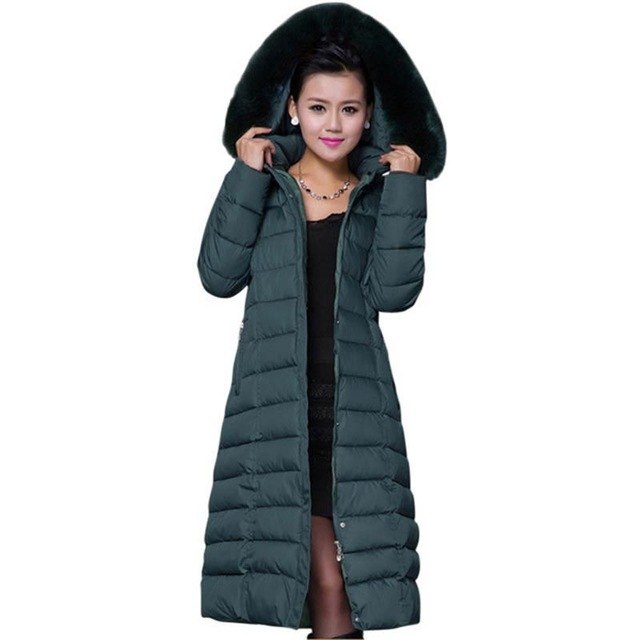 Plus Size 4XL 5XL women cotton Hood Winter Coat Women Large Faux Fur