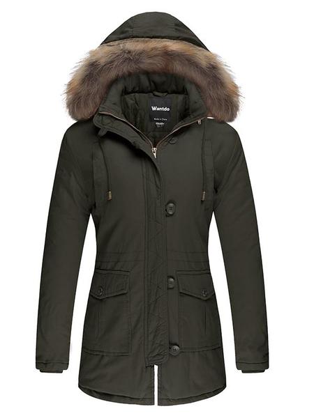 Women's Hooded Parka Cotton Padded Winter Coats u2013 Wantdo
