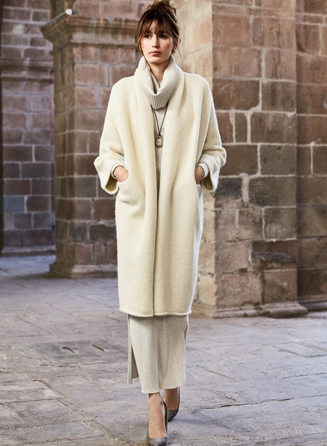 Bergen Alpaca Knit Coats, Women's Fashion Coats, Long Coats