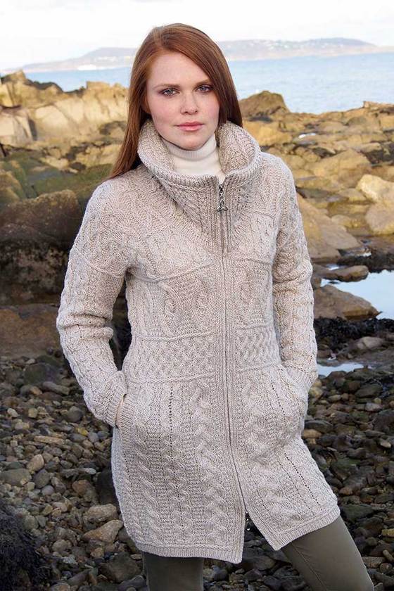 Women's Aran Coats, Wool Coats & Jackets u2013 Aran Sweaters Direct