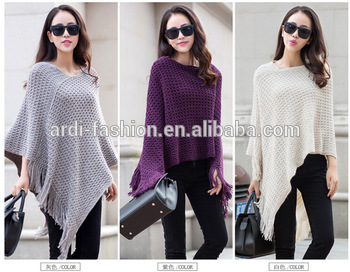 New Design Wholesale Knitting Pattern Ladies Winter Ponchos - Buy