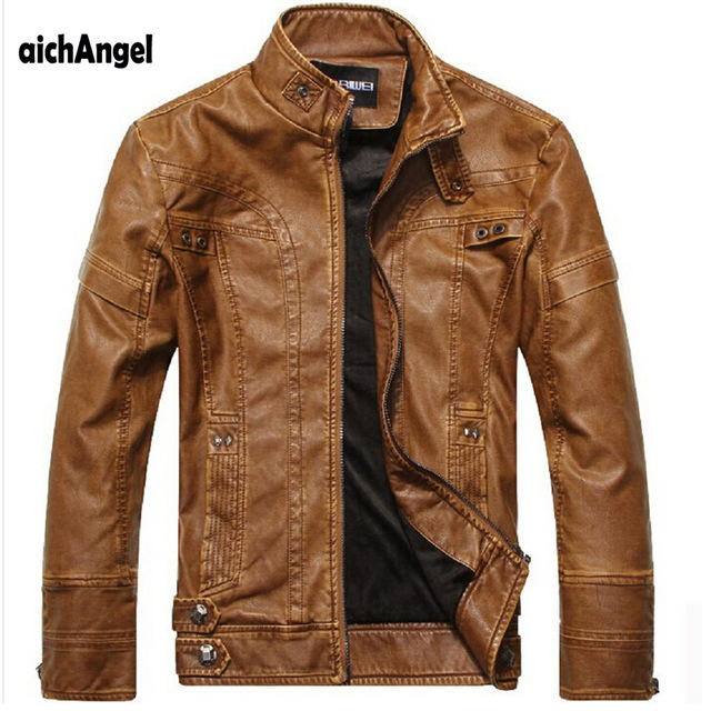 aichAng Motorcycle Leather Jackets Men Autumn Winter Leather