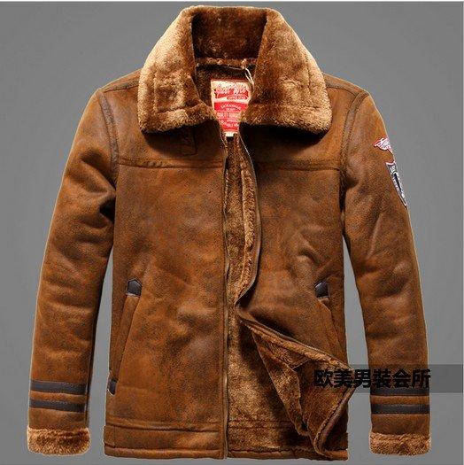 Winter leather jackets Men Faux Fur Coats casual motorcycle leather ja