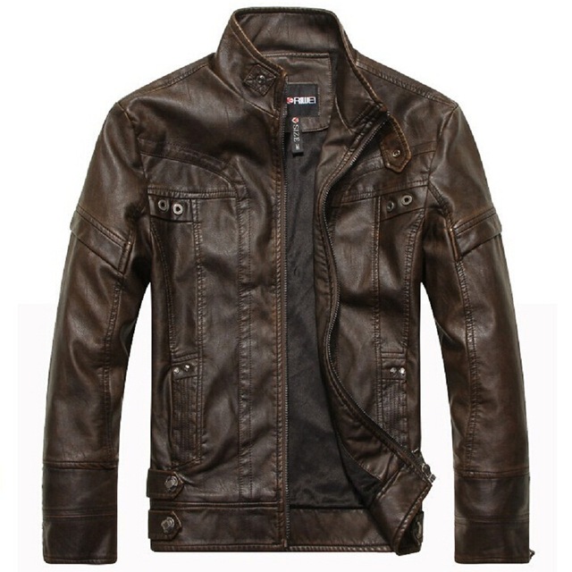 New fashion brand bomber jacket mens leather jacket autumn& winter