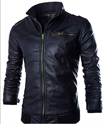 Amazon.com: EDC-OnSale Newest Motorcycle Leather Jackets Men Solid