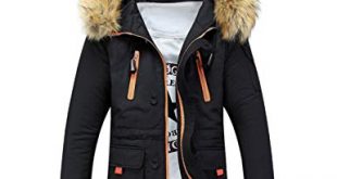 Sun Lorence Men Lengthened Fur Hooded Down Coats Heavy Parka Winter