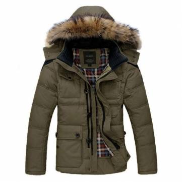 Mens Thicken Warm Winter Coats Parka Overcoat Outwear - US