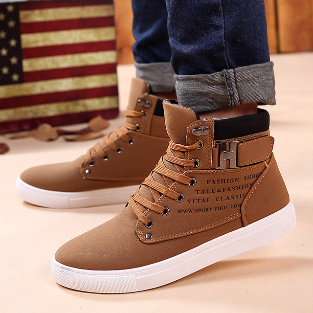 PU Ankle boots warm men boots winter shoes 2018 new arrivals fashion