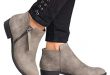 Amazon.com | Younsuer Women's Ankle Booties Low Heel Autumn Winter