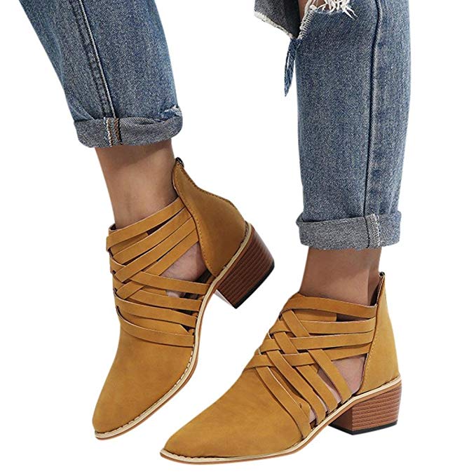 Amazon.com: Hemlock Women Ankle Boots Shoes Low Heel Women Shoes