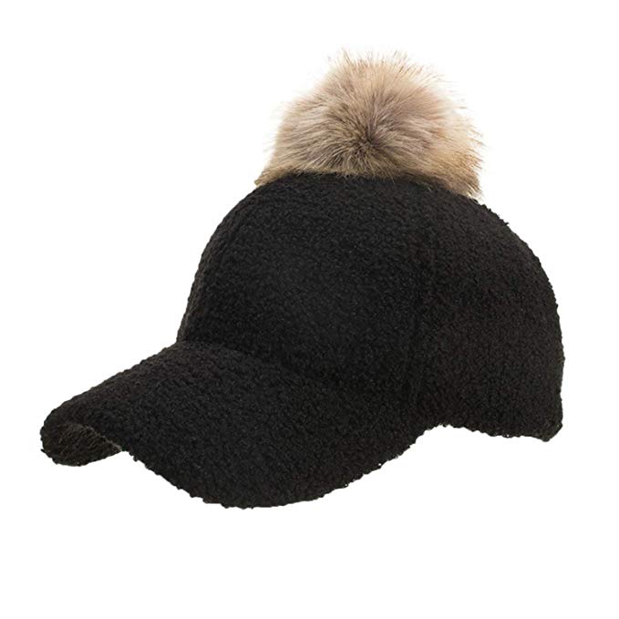 XuanHan Winter Women's Caps Wool Baseball Cap Black Tactical Hat