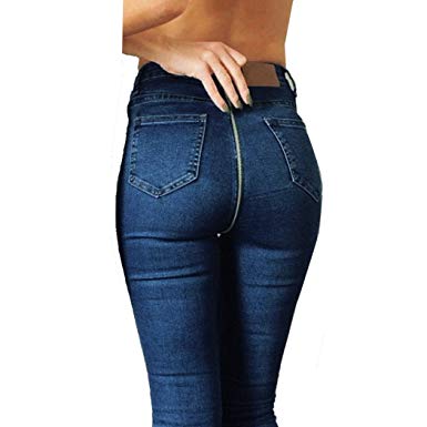Hot Sale!! Women High Waisted Jeans, Lelili Sexy Back Zipper Stretch