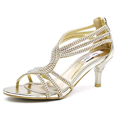 Amazon.com | SheSole Women's Low Heel Dance Wedding Sandals Dress