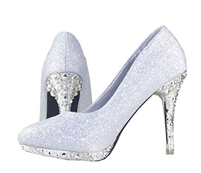 Amazon.com | getmorebeauty Women's Silver Glitter Sequin Dress