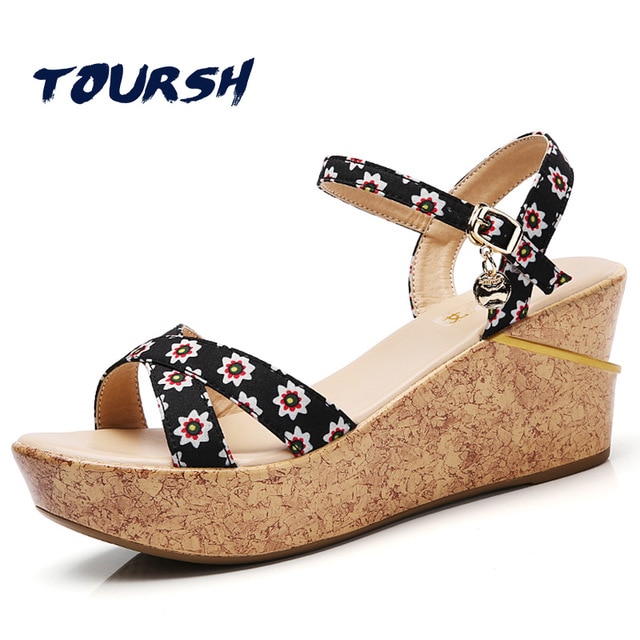 TOURSH Platform Wedges Sandals For Womens Wedges Sandal Platforms
