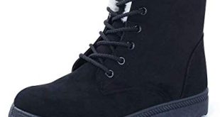 Amazon.com | CIOR Women's Winter Boots Warm Suede Lace up Snow Boots