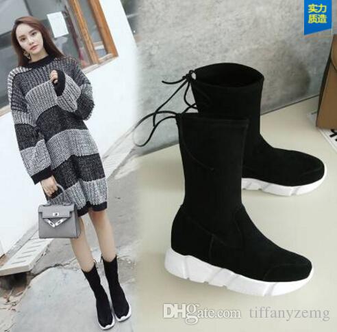 2018 Women Winter Shoes Flat Heel Ankle Boots Casual Cute Warm Shoes