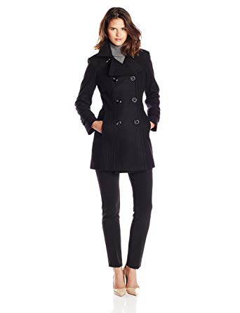 Amazon.com: Anne Klein Women's Classic Double-Breasted Coat: Clothing