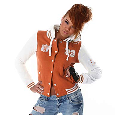 Amazon.com: Young Fashion Women's Naughty College Jacket Usa 8