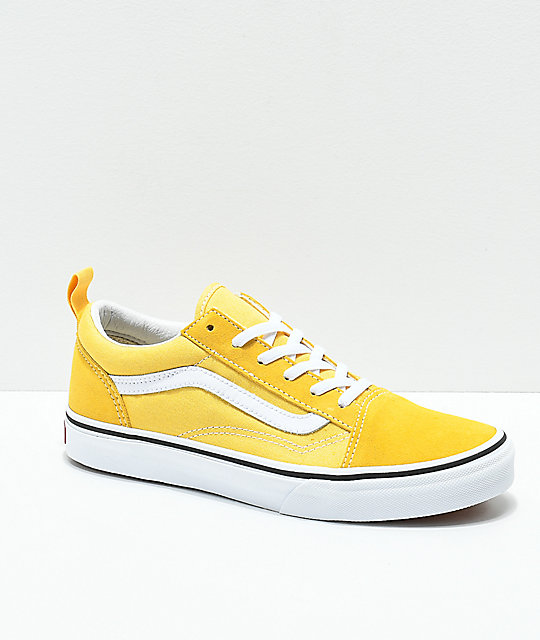 Vans Old Skool Yellow & True White Skate Shoes | Zumiez