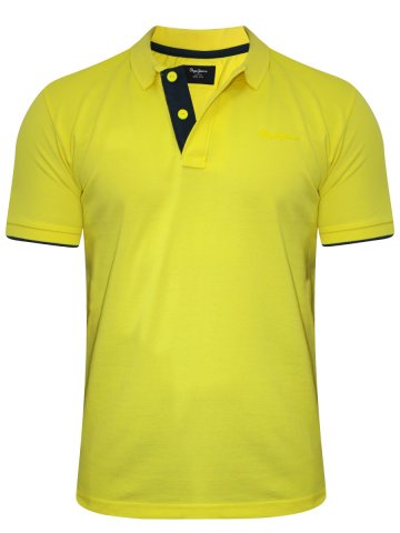 Buy T-shirts Online | Pepe Jeans Yellow Polo T-shirt | Pimk100017